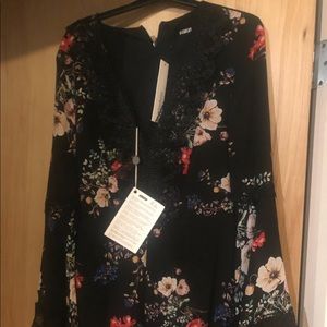 Nicholas Brand Celine Black/Floral Romper